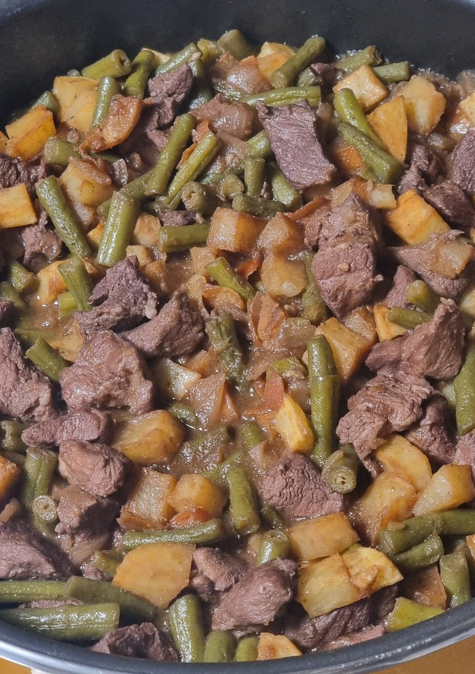 Una foto de Salteado de judías verdes con carne