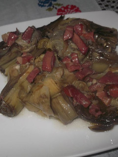 Una foto de Alcachofas con Jamón