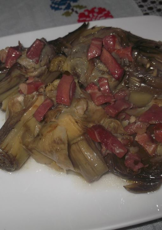 Una foto de Alcachofas con Jamón