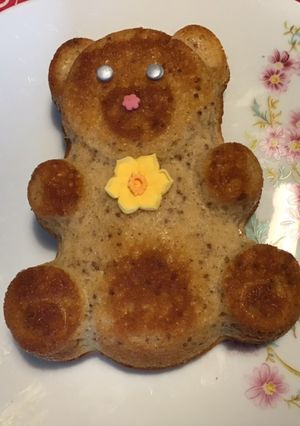 Une photo de Gâteau ourson vanille et café à la farine de blé noir