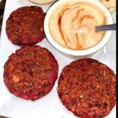 Purple sweet potatoes tikki A picture of Purple sweet potatoes tikki.