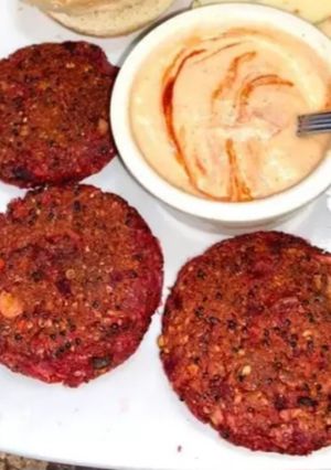 A picture of Purple sweet potatoes tikki.