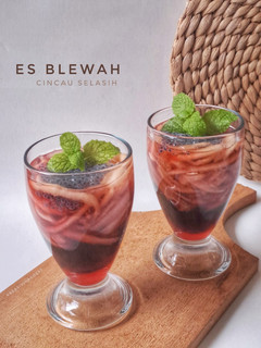 Foto resep Es Blewah Cincau Selasih