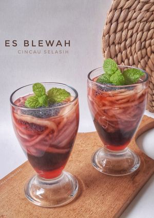 Foto resep Es Blewah Cincau Selasih