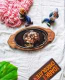 Homemade Sizzler Biscuit Brownie with ice cream