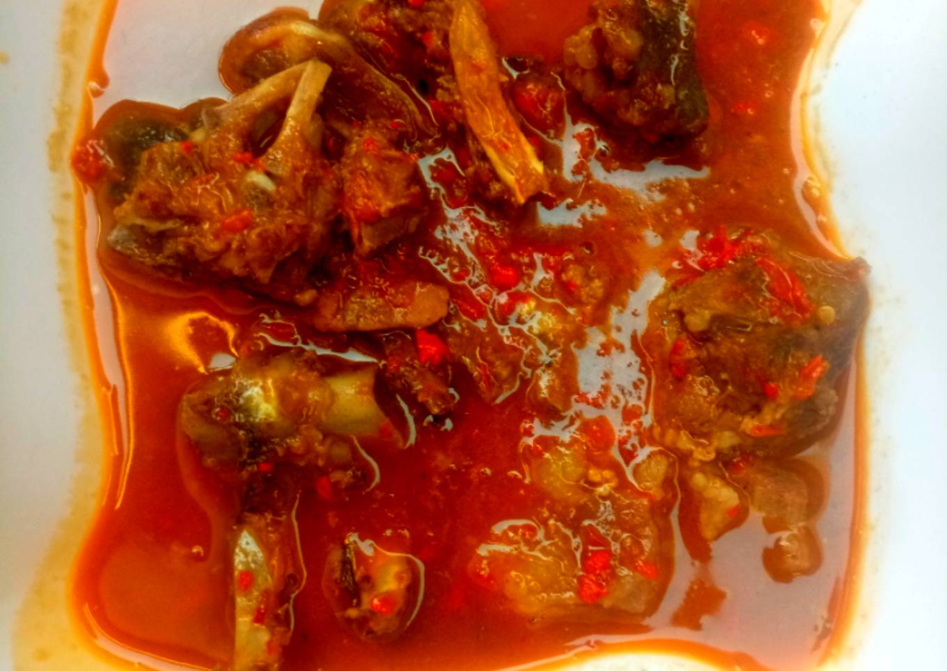 Pepper soup with meat