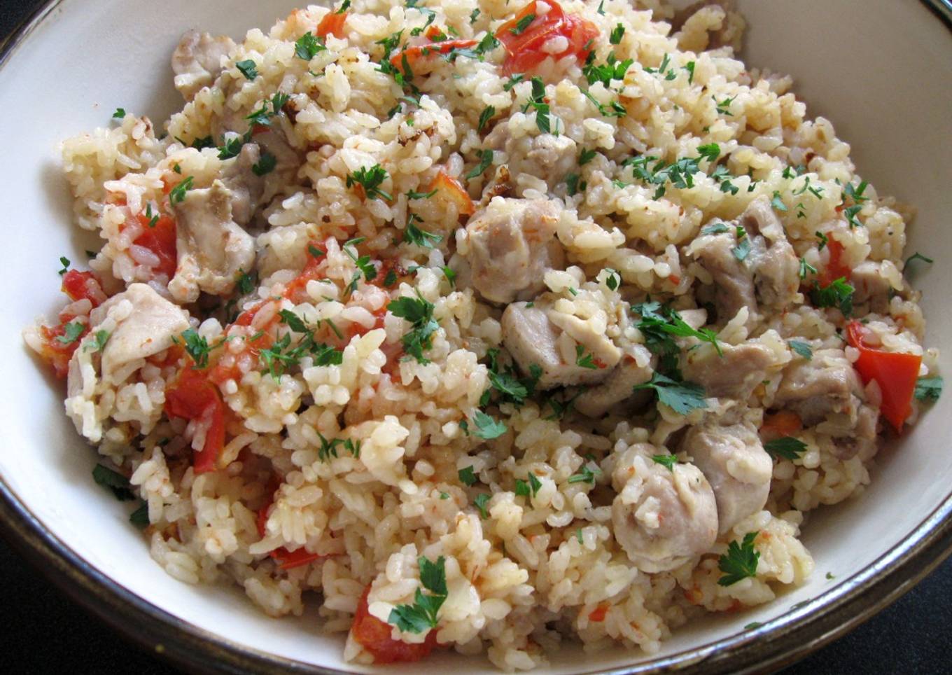 Chicken, Garlic & Tomato Takikomigohan