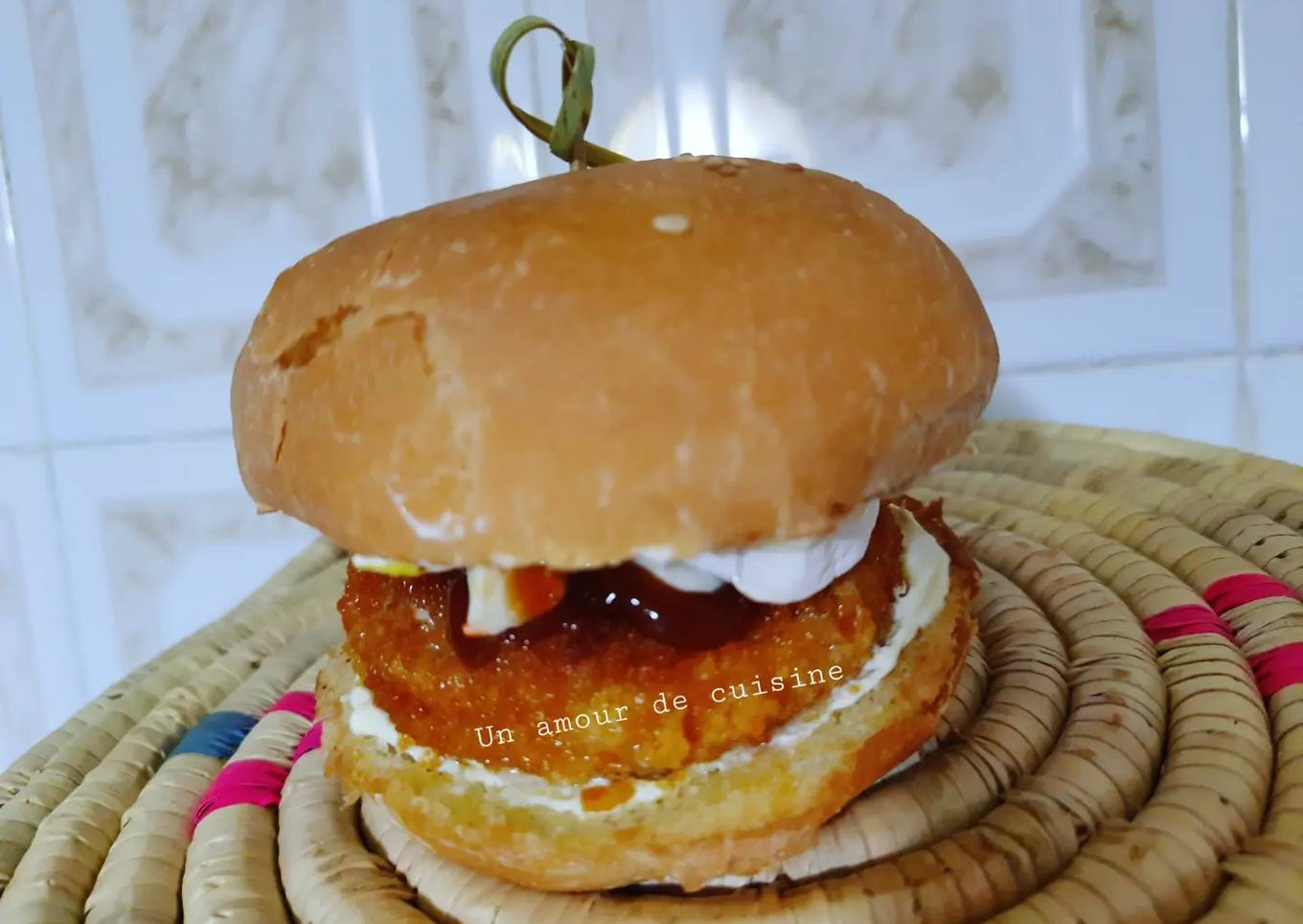 Burger poulet fromages 🍔