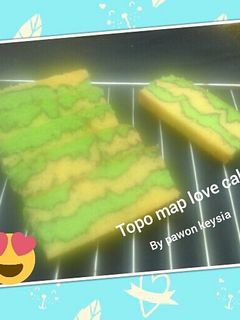 Foto resep Topo map love cake aka alunan kasih
