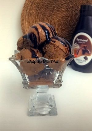 عکسی از دستور بستنی رژیمی موز و قهوه