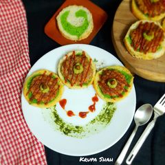 A picture of Pani puri bruschetta.