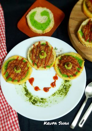 A picture of Pani puri bruschetta.