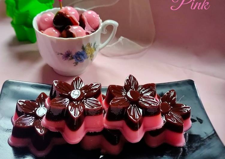 Cara memasak Jelly Chocolate Pink , Lezat Sekali