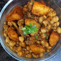 A picture of Pindi chole.