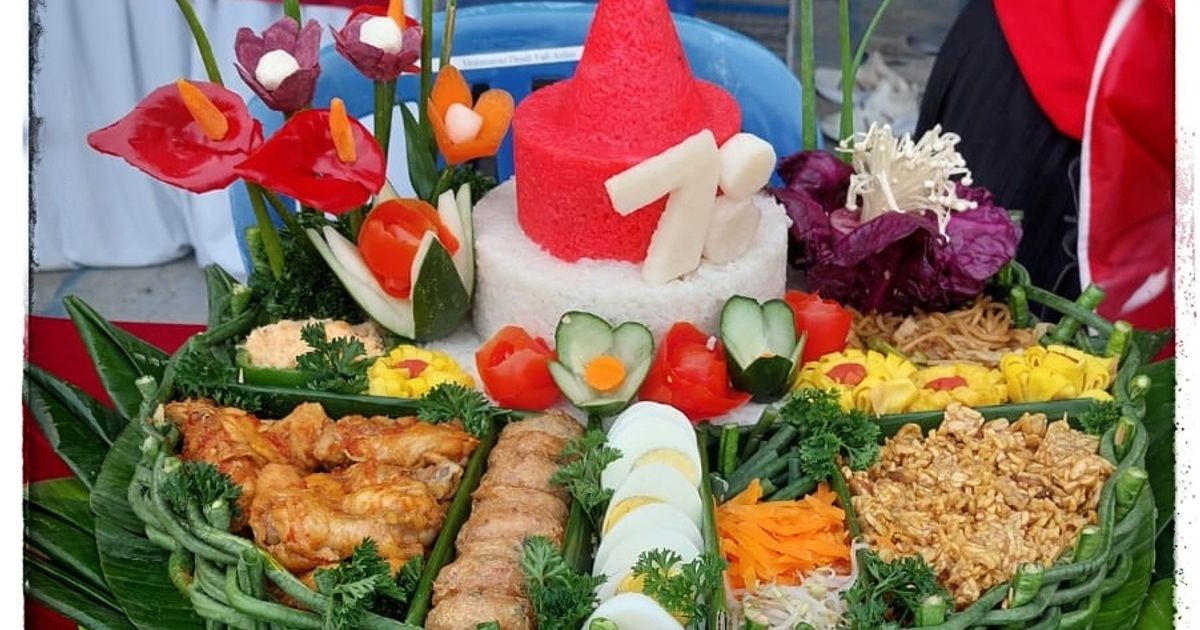 Tumpeng Nasi merah putih