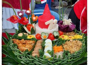 Foto resep Tumpeng Nasi merah putih