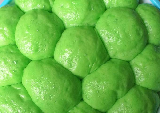 Ternyata ini lho! Bagaimana cara memasak Roti Sobek Pandan Kukus (Eggless) #102³  enak