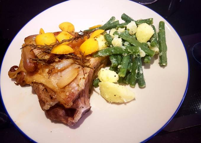 Simple Way to Prepare Award-winning Roast lamb with sweet, minty shallots