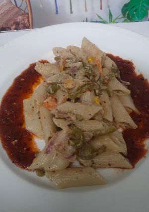 चीजी पास्ता रेसिपी मुख्य फोटो