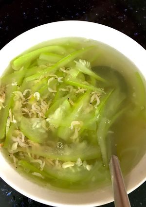 Hình của món Canh bầu nấu tép.