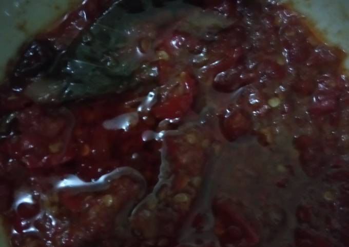 Sambal goreng terasi asam manis pedas