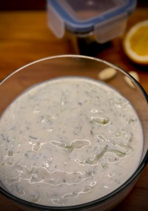 Tzatziki szósz recept fotója