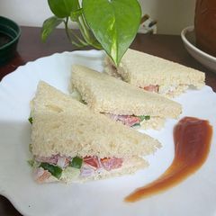 A picture of Cream Cheese Vegetable. Sandwich.