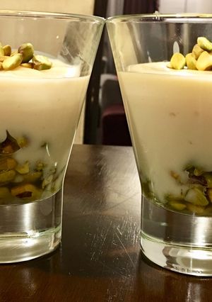 صورة لوصفة مهلبية تركية بالفستق الحلبي