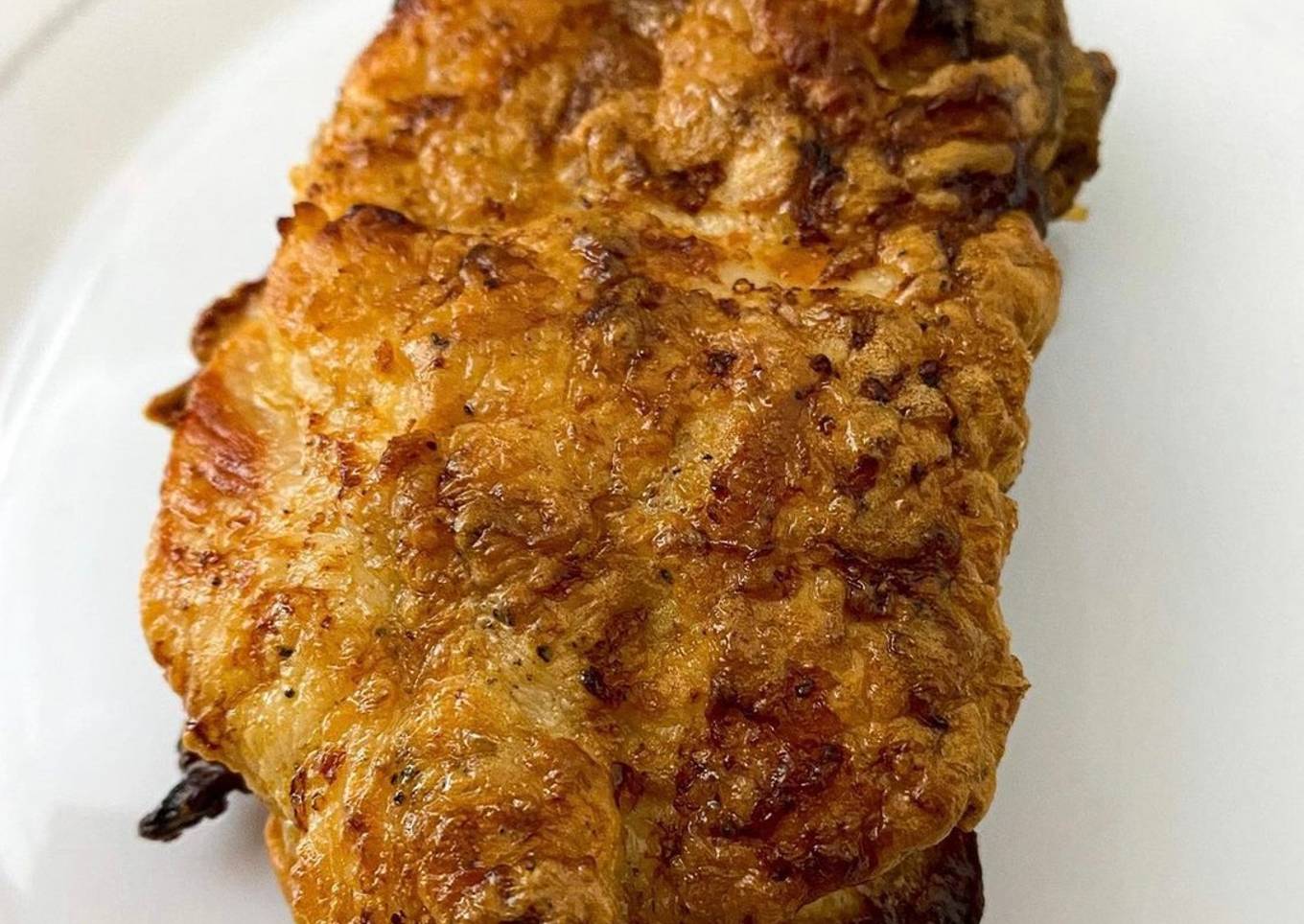 Pechuga empanada rellena con bacon y queso airfryer