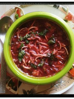 A picture of Vegetable Manchow Soup.