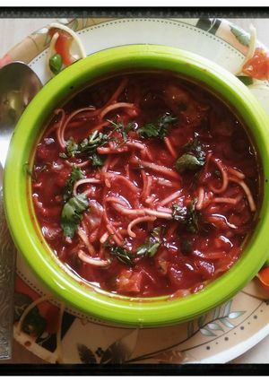 A picture of Vegetable Manchow Soup.