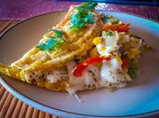Una foto de omelette recetas saludable queso