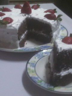 A picture of Chocolate brownie cake.