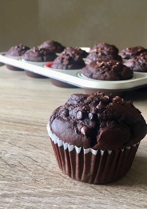 Foto di Muffin al doppio cioccolato senza burro