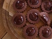 A picture of cocoa powder ganache