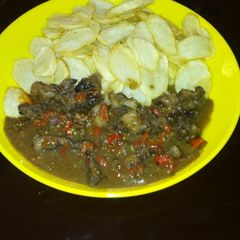 Irish potatoes with tsire sauce A picture of Irish potatoes with tsire sauce.