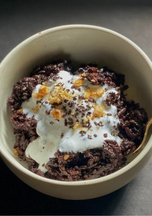 A picture of Chocolate Black Rice Pudding.