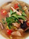Hand-tore Spelt Noodle chicken Soup
