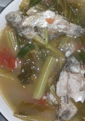 Hình của món Cải chua nấu cá vụn.