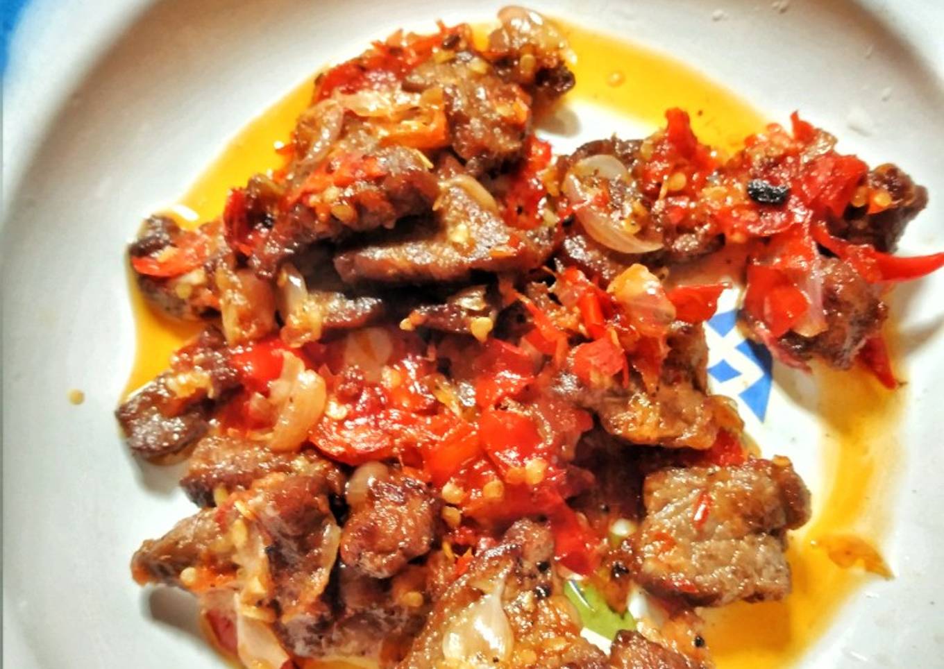 Dendeng Balado (Daging Rendang)