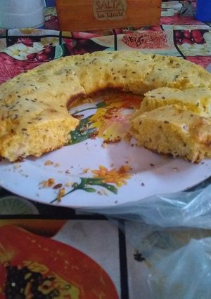 Una foto de Budín sin harina ni azúcar, con leche en polvo y harina de maíz