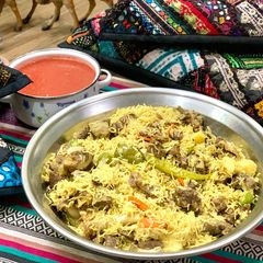 A picture of Mutton Maqluba.