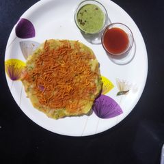 A picture of Multi grain savory sev pancake.