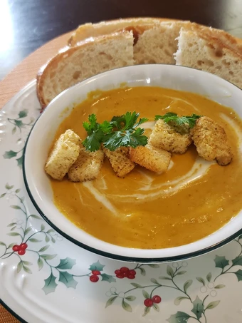 Simple Way Prepare Recipe Roasted pumpkin soup that is Awesome, Addictive}