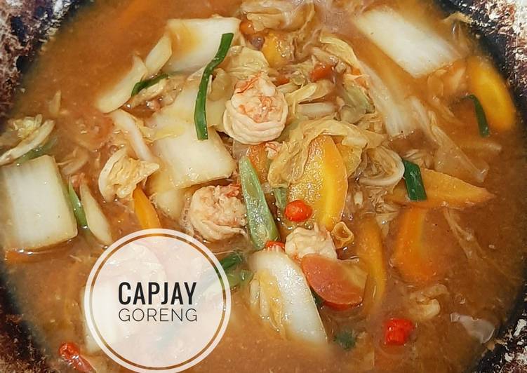 Resep Capjay Goreng: Sawi Putih &amp; Wortel, Enak