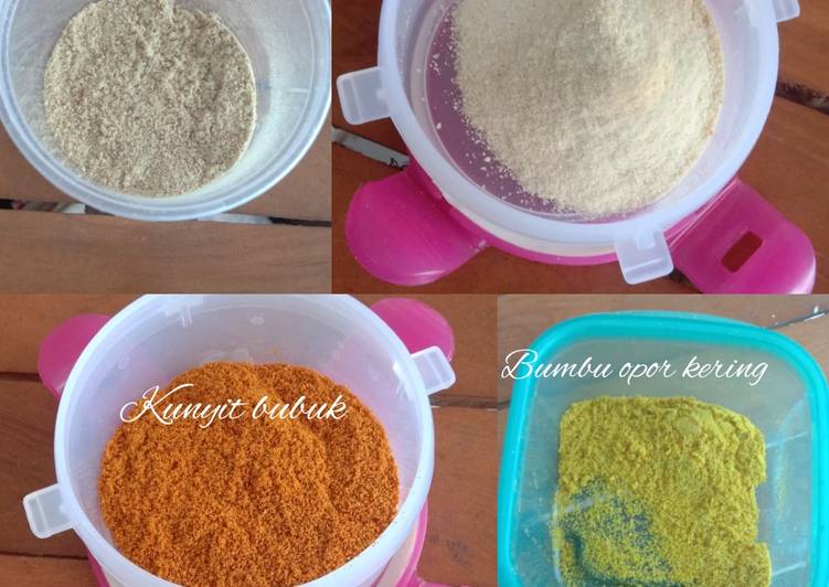 Resep Jahe kunyit garlic bubuk home made Anti Gagal