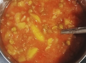 A picture of Aloo matar aur tamatar ki sabji.