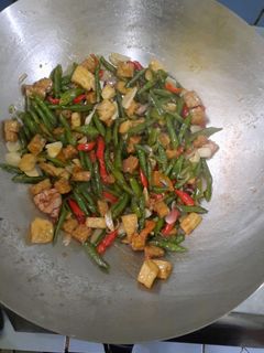 Foto resep Tumis kacang panjang campur tahu tempe