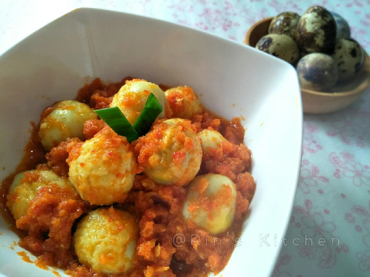 Easy Steps Make Recipes Telur Puyuh Balado (Quail Eggs with Balado Sauce) the Delicious Make You Drink.