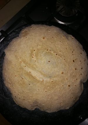 A picture of Whole wheat Roti with Bran.